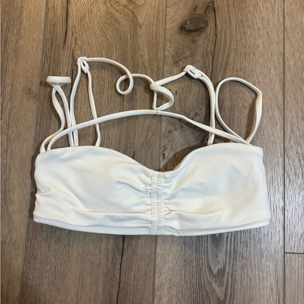 White Strappy sports bra
